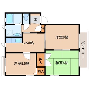 間取図 近鉄難波線・奈良線/近鉄奈良駅 バス12分梅美台小学校下車:停歩2分 1階 築25年