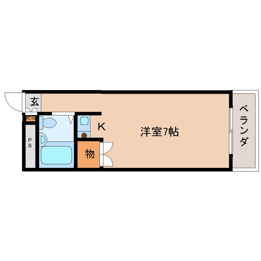 間取図 大和路線・関西本線/奈良駅 徒歩3分 5階 築34年