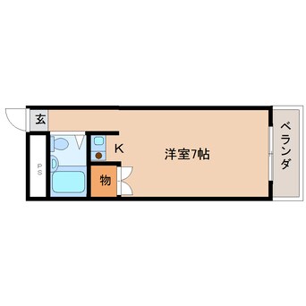 間取図 大和路線・関西本線/奈良駅 徒歩3分 3階 築34年