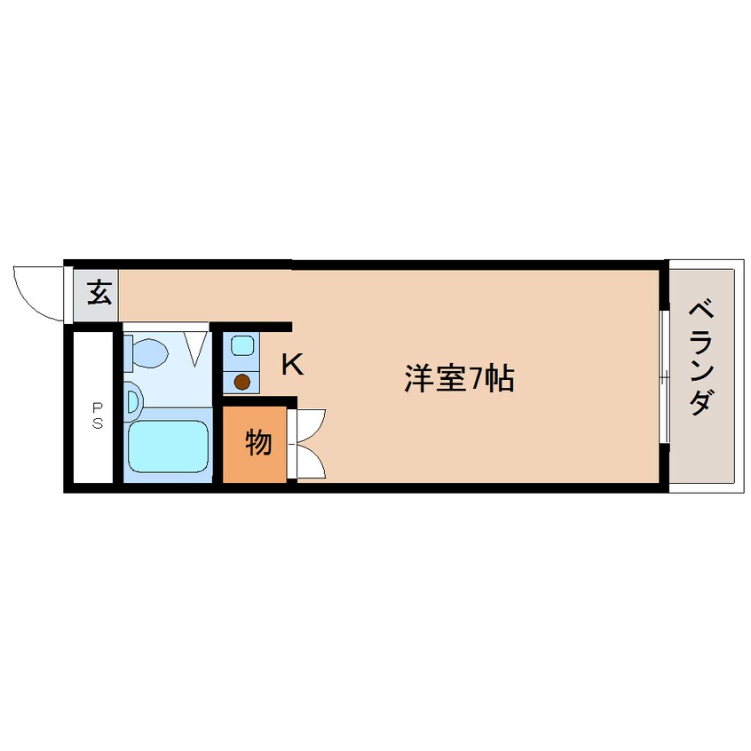 間取図 大和路線・関西本線/奈良駅 徒歩3分 3階 築34年