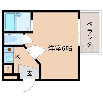 間取図 近鉄難波線・奈良線/近鉄奈良駅 徒歩10分 1階 築31年