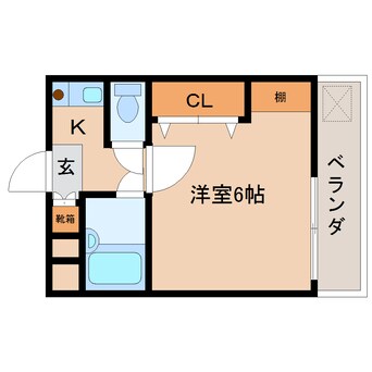 間取図 近鉄難波線・奈良線/近鉄奈良駅 徒歩8分 3階 築30年