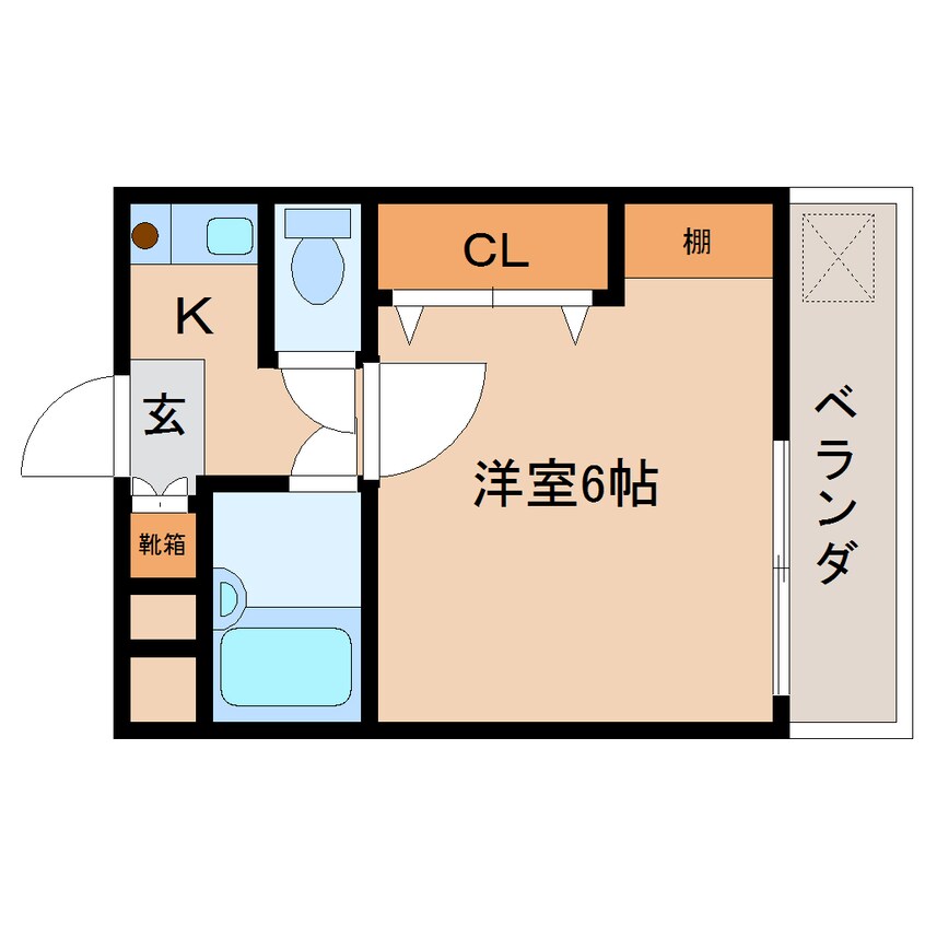 間取図 近鉄難波線・奈良線/近鉄奈良駅 徒歩8分 3階 築30年