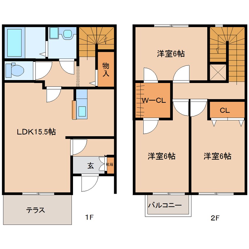 間取図 近鉄難波線・奈良線/近鉄奈良駅 バス13分梅美台小学校下車:停歩6分 1-2階 築16年