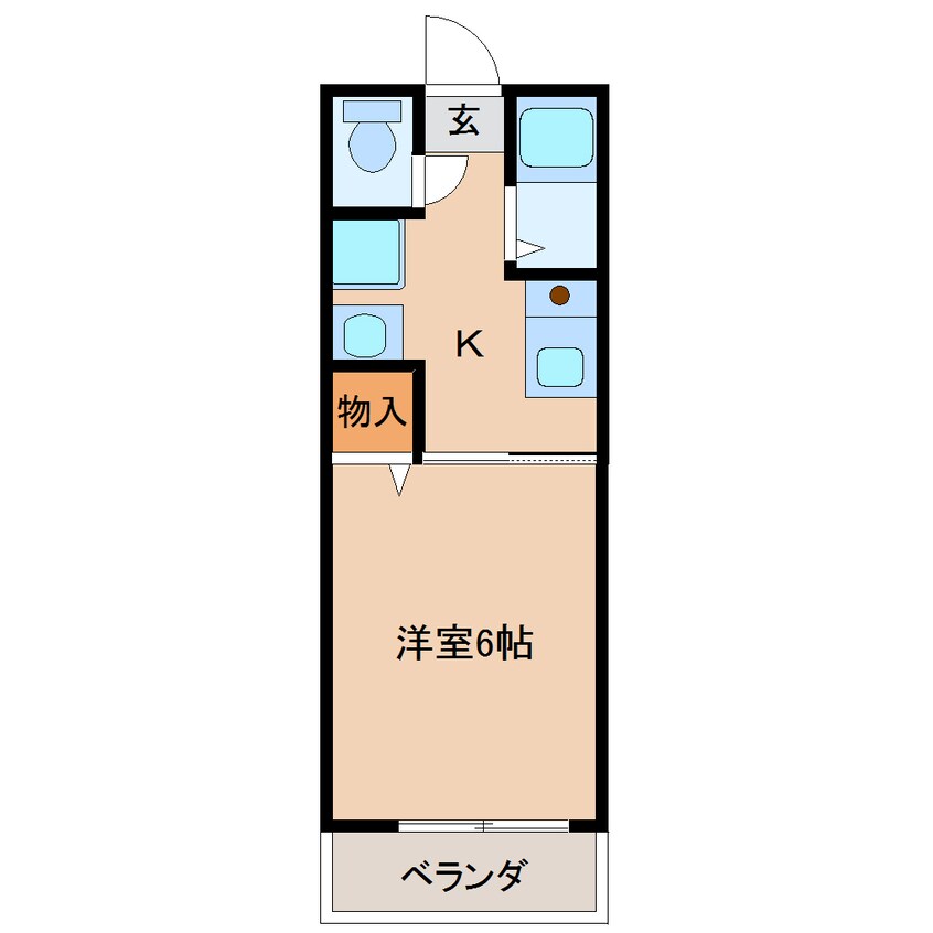 間取図 大和路線・関西本線/奈良駅 バス16分大和ハウス前下車:停歩7分 2階 築28年