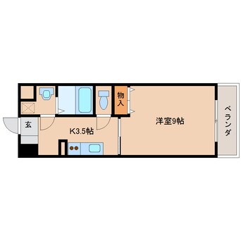 間取図 奈良線/木津駅 徒歩1分 2階 築17年