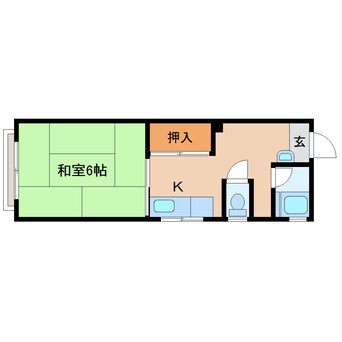 間取図 近鉄難波線・奈良線/近鉄奈良駅 徒歩18分 5階 築56年