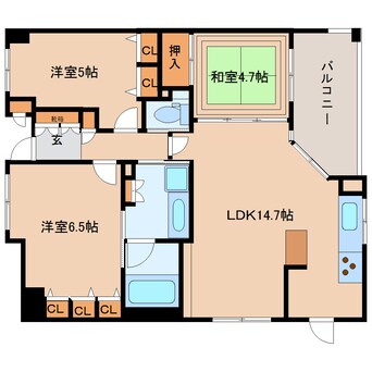 間取図 近鉄難波線・奈良線/近鉄奈良駅 バス10分北京終下車:停歩7分 2階 築16年