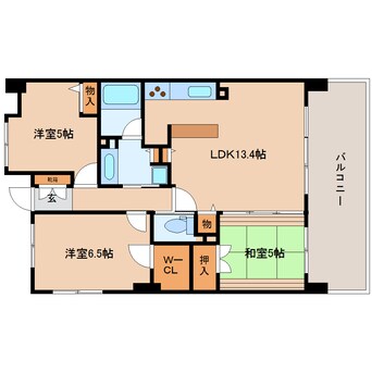 間取図 近鉄難波線・奈良線/近鉄奈良駅 バス10分北京終下車:停歩7分 5階 築16年