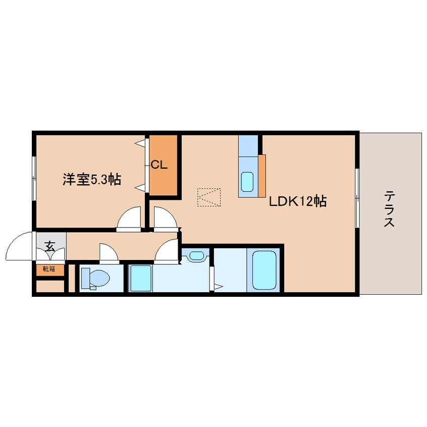 間取図 近鉄難波線・奈良線/近鉄奈良駅 バス12分古市町下車:停歩6分 1階 築16年