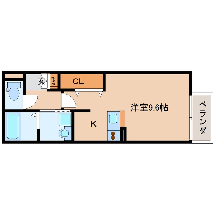 間取図 近鉄難波線・奈良線/新大宮駅 徒歩7分 1階 築15年