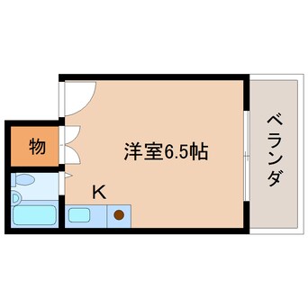 間取図 近鉄難波線・奈良線/近鉄奈良駅 徒歩9分 2階 築37年