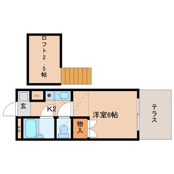 間取図 近鉄難波線・奈良線/近鉄奈良駅 バス11分萩ヶ丘町下車:停歩2分 1階 築35年