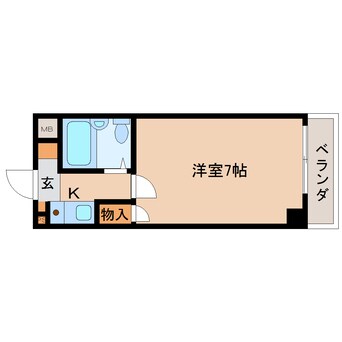 間取図 近鉄難波線・奈良線/近鉄奈良駅 徒歩12分 1階 築29年