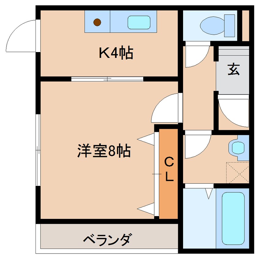 間取図 近鉄難波線・奈良線/近鉄奈良駅 徒歩10分 5階 築26年