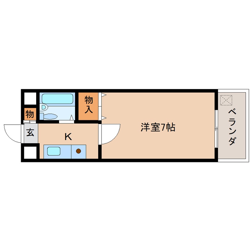間取図 近鉄難波線・奈良線/新大宮駅 徒歩4分 8階 築36年