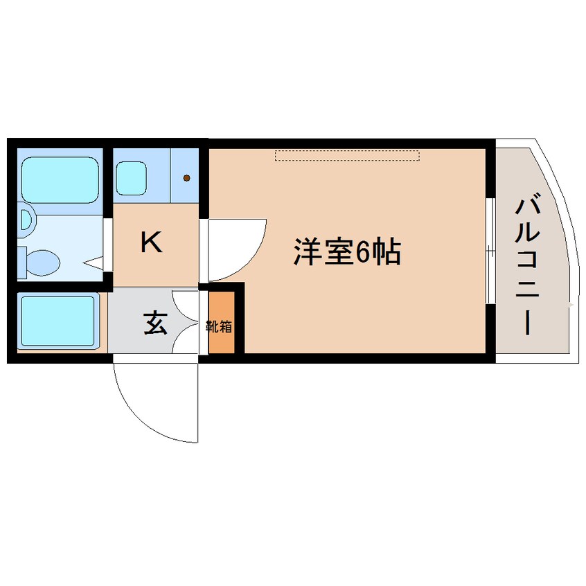 間取図 近鉄難波線・奈良線/近鉄奈良駅 徒歩14分 1階 築35年