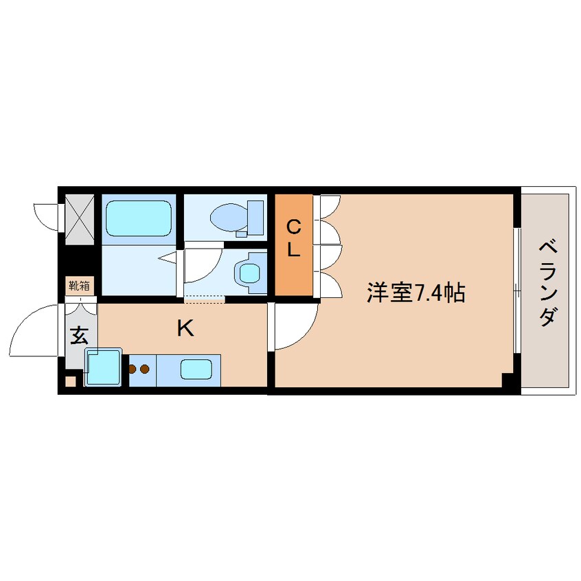 間取図 大和路線・関西本線/木津駅 徒歩1分 7階 築15年