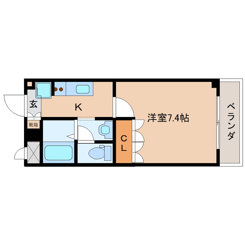 間取図 大和路線・関西本線/木津駅 徒歩1分 8階 築15年