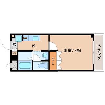 間取図 大和路線・関西本線/木津駅 徒歩1分 9階 築15年