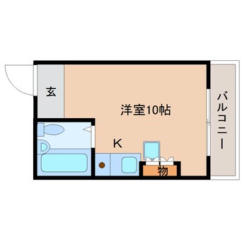 間取図 近鉄難波線・奈良線/近鉄奈良駅 徒歩24分 6階 築38年