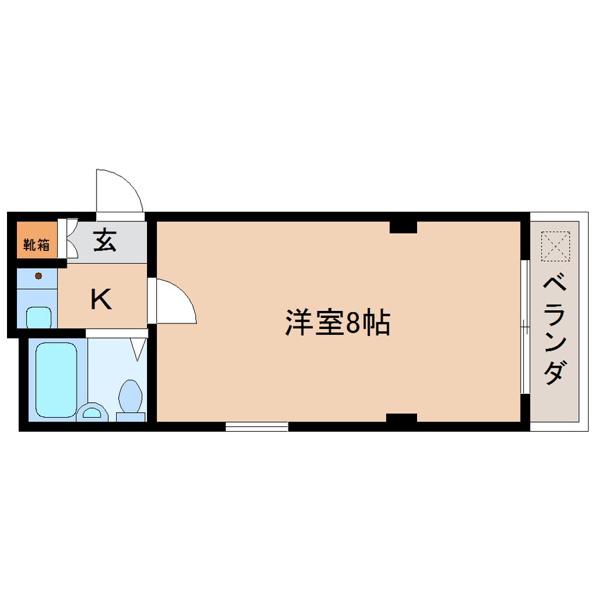 間取図 近鉄難波線・奈良線/近鉄奈良駅 徒歩4分 1階 築34年