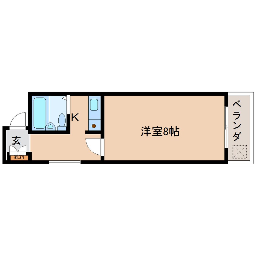 間取図 近鉄難波線・奈良線/近鉄奈良駅 徒歩4分 3階 築34年