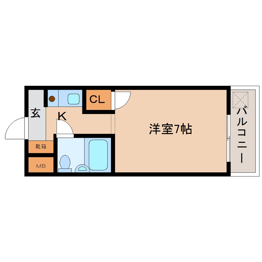 間取図 近鉄難波線・奈良線/新大宮駅 徒歩5分 7階 築35年