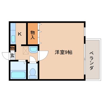 間取図 近鉄難波線・奈良線/近鉄奈良駅 徒歩10分 2階 築25年