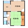 近鉄難波線・奈良線/新大宮駅 徒歩10分 2階 築51年 2Kの間取り