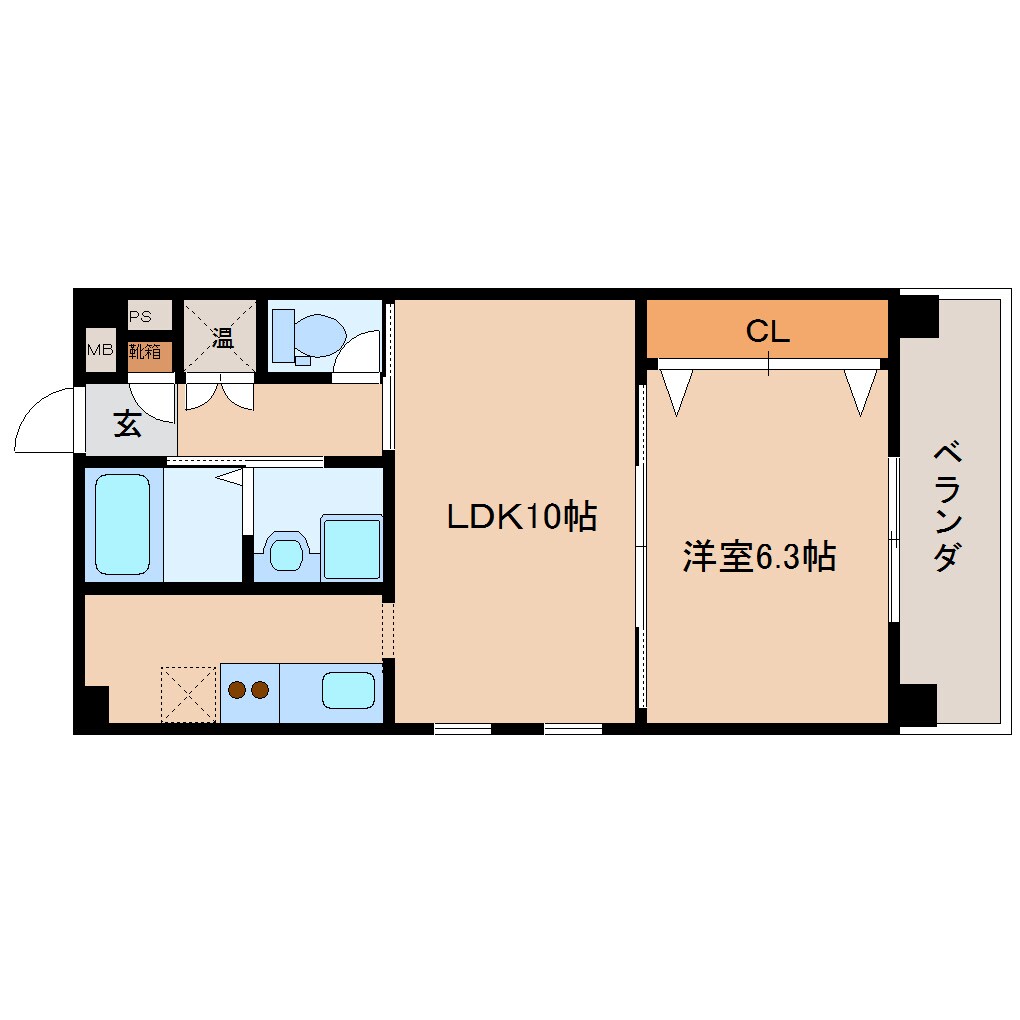間取り図 近鉄難波線・奈良線/近鉄奈良駅 バス10分八軒町下車:停歩9分 3階 築17年