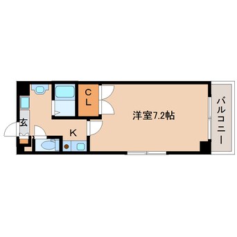 間取図 近鉄難波線・奈良線/近鉄奈良駅 徒歩11分 6階 築25年