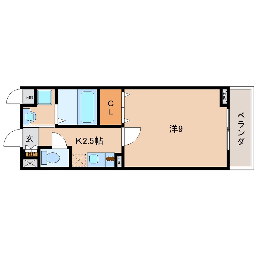間取図 大和路線・関西本線/奈良駅 徒歩11分 1階 築16年