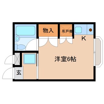 間取図 近鉄難波線・奈良線/近鉄奈良駅 徒歩8分 1階 築40年