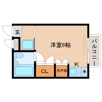 間取図 近鉄難波線・奈良線/近鉄奈良駅 徒歩8分 2階 築40年