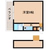 近鉄難波線・奈良線/近鉄奈良駅 徒歩15分 2階 築34年 1Kの間取り