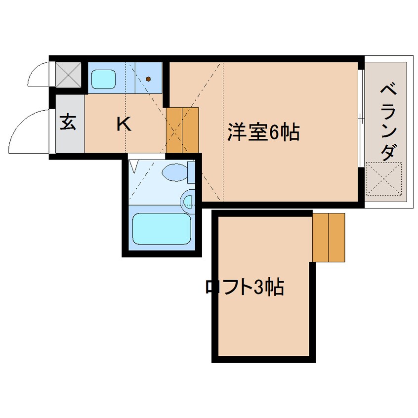 間取図 近鉄難波線・奈良線/近鉄奈良駅 徒歩15分 2階 築33年