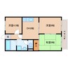 大和路線・関西本線/奈良駅 バス:6分:停歩6分 2階 築31年 3DKの間取り