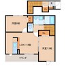 桜井線<万葉まほろば線>/京終駅 徒歩5分 2階 築16年 2LDKの間取り