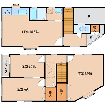 間取図 大和路線・関西本線/奈良駅 バス15分東九条下車:停歩5分 1階 築26年