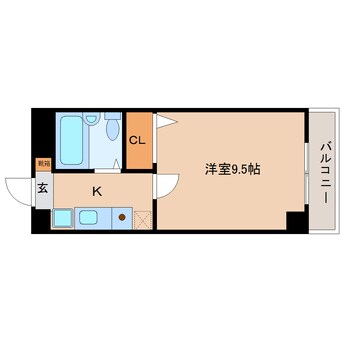 間取図 奈良線/木津駅 徒歩12分 2階 築32年