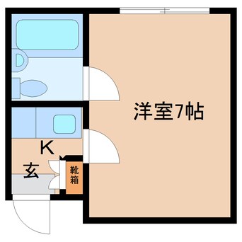 間取図 近鉄難波線・奈良線/近鉄奈良駅 徒歩10分 5階 築33年