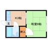 近鉄難波線・奈良線/近鉄奈良駅 バス:5分:停歩1分 2階 築37年 1Kの間取り