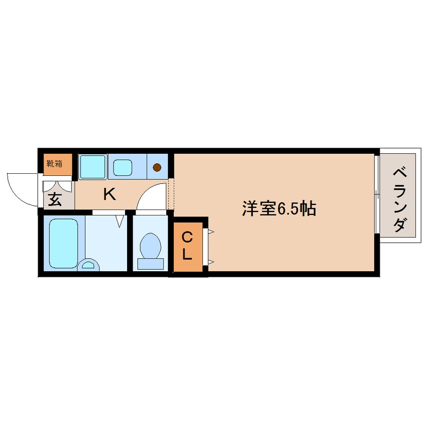 間取図 近鉄難波線・奈良線/新大宮駅 徒歩7分 1階 築33年