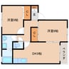 大和路線・関西本線/加茂駅 徒歩10分 1階 築27年 2DKの間取り