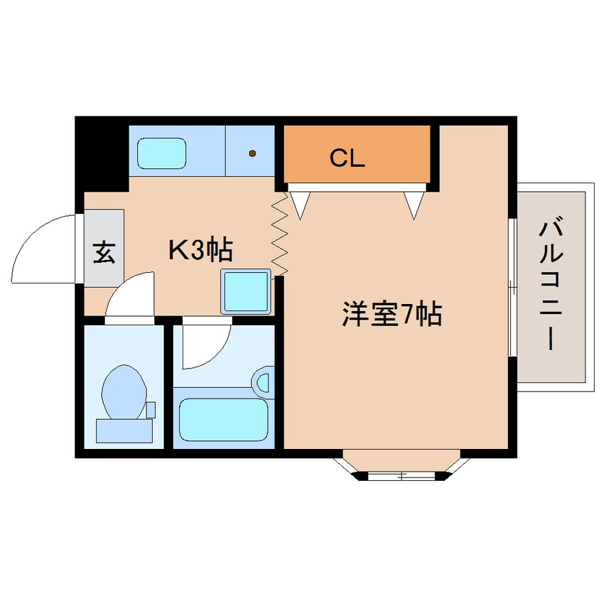 間取図 近鉄難波線・奈良線/近鉄奈良駅 徒歩19分 1階 築27年