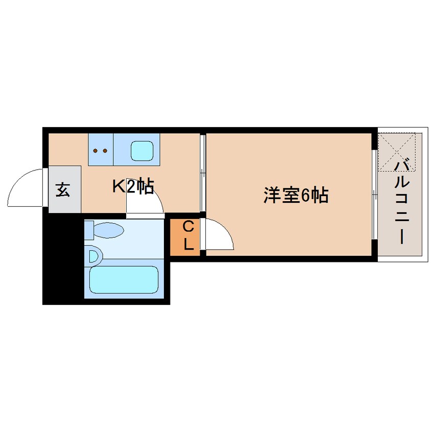 間取図 近鉄難波線・奈良線/新大宮駅 徒歩6分 3階 築34年