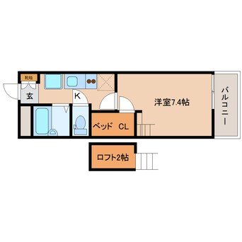 間取図 近鉄難波線・奈良線/近鉄奈良駅 徒歩11分 3階 築14年