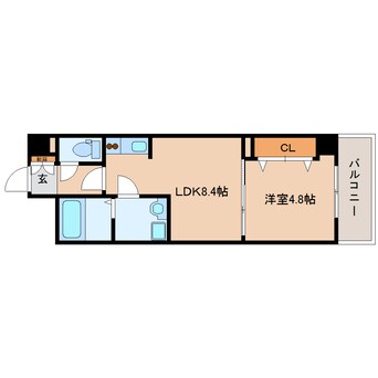 間取図 近鉄難波線・奈良線/近鉄奈良駅 徒歩1分 2階 築12年