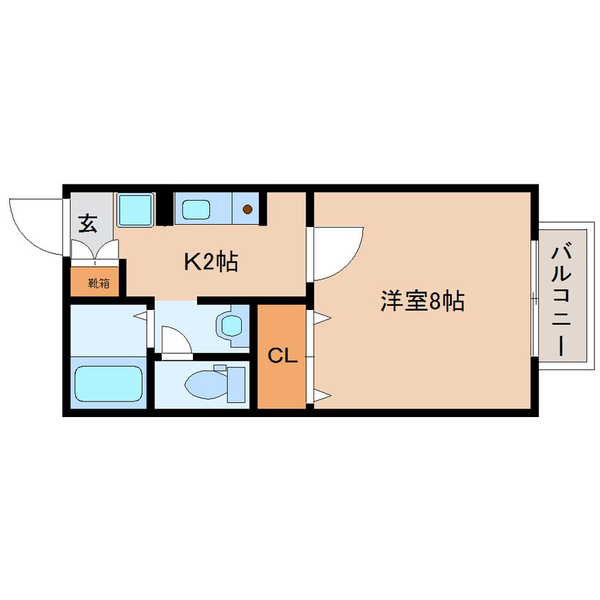 間取図 近鉄難波線・奈良線/近鉄奈良駅 バス10分辰市農協下車:停歩4分 1階 築24年